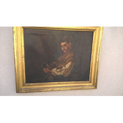 ÓLEO MONJE XIX