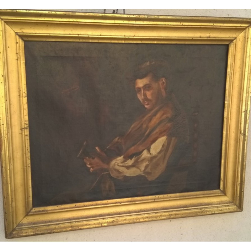 ÓLEO MONJE XIX