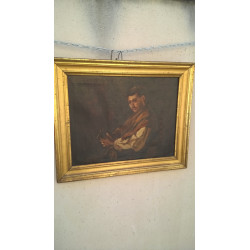 ÓLEO MONJE XIX