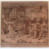 GRAN TAPIZ ANTIGUO BAILARINA Y MUSICO