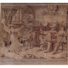 GRAN TAPIZ ANTIGUO BAILARINA Y MUSICO
