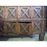 IMPRESIONANTE ARCÓN ANTIGUO COMPLETO. EN HIERRO Y MADERA. COMPARTIMENTOS. LÍNEA PERFECTA