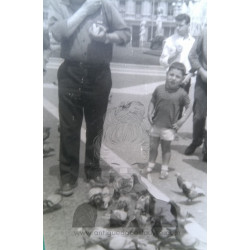 NIÑO Y PALOMAS