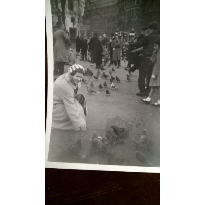 SEÑORA Y PALOMAS