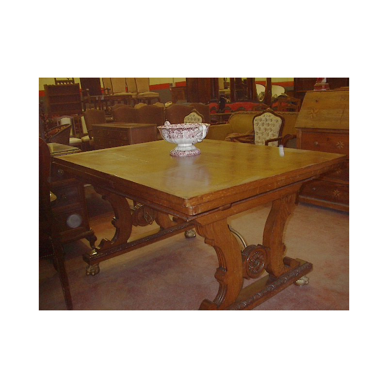 MESA MADERA CHAMBRANA BRONCE