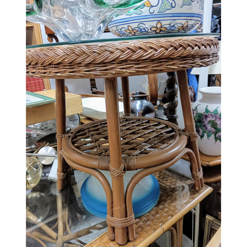 MESA DE BAMBÚ Y RATÁN