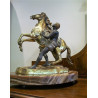 AURIGA Y CABALLO EN BRONCE