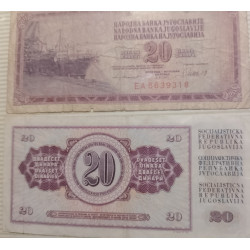 YUGOSLAVIA 1974. 20 DINARES