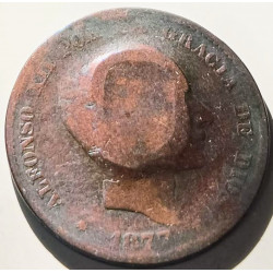 MONEDA  ALFONSO XII. RESELLADA ESCUDO TOLEDO