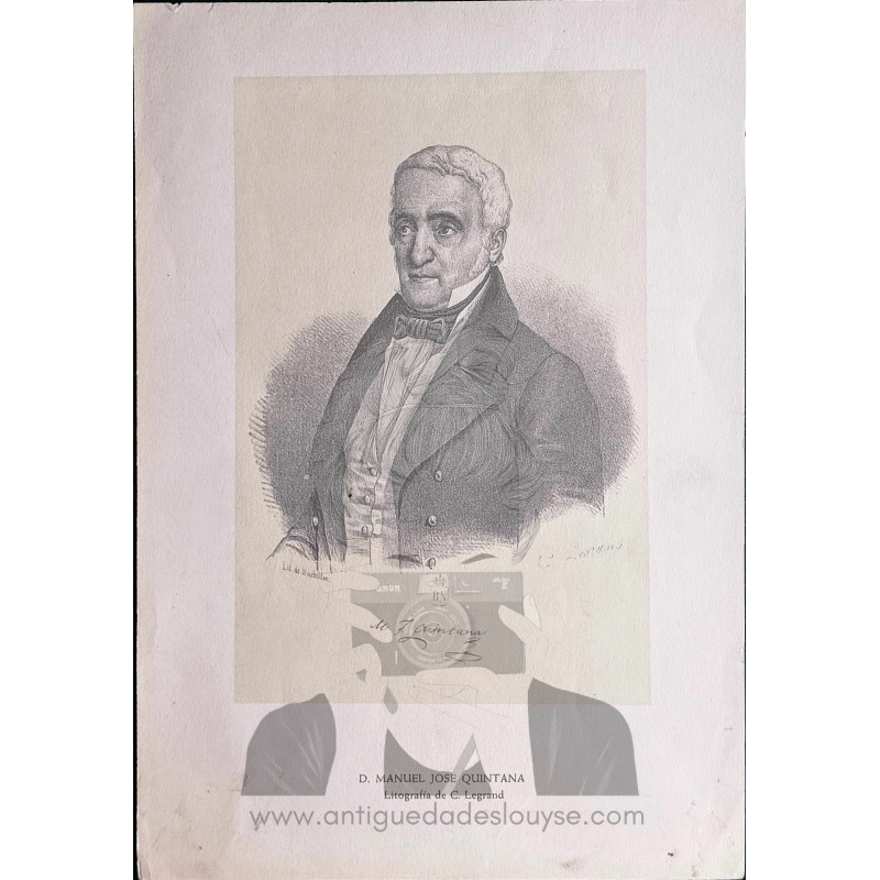REPRODUCCIÓN LITOGRAFÍA MANUEL JOSÉ QUINTANA