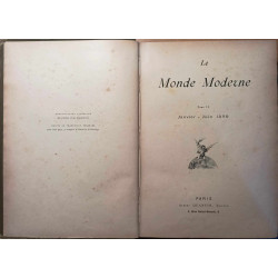 LE MONDE MODERNE 5 ANNÉE 1899