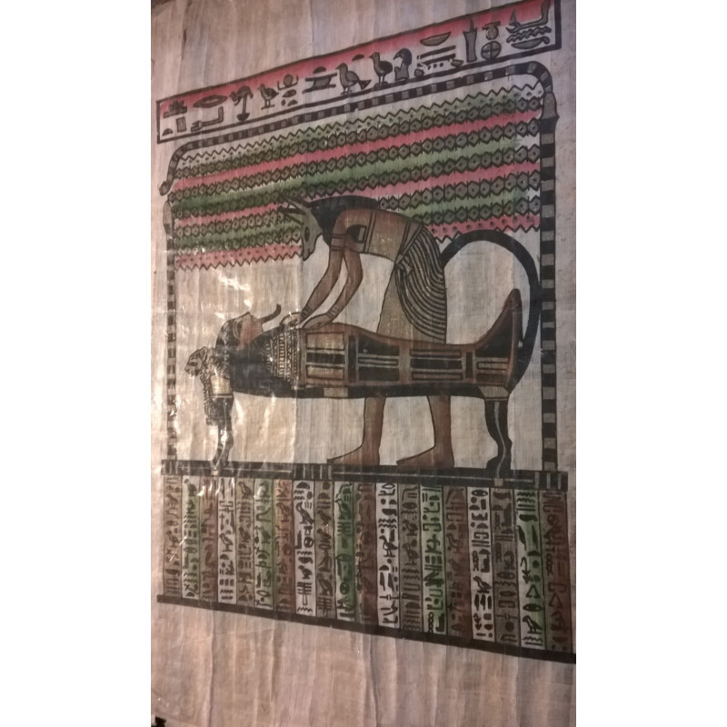 PAPIRO EGIPCIO ANNUBIS Y  SENEDYEYEN