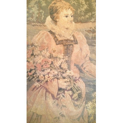 TAPIZ ANTIGUO GRAN TAMAÑO. MARCO DE ARTE