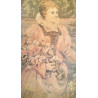TAPIZ ANTIGUO GRAN TAMAÑO. MARCO DE ARTE
