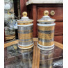 PAREJA DE TARROS BOHEMIA. GOLD AND SILVER