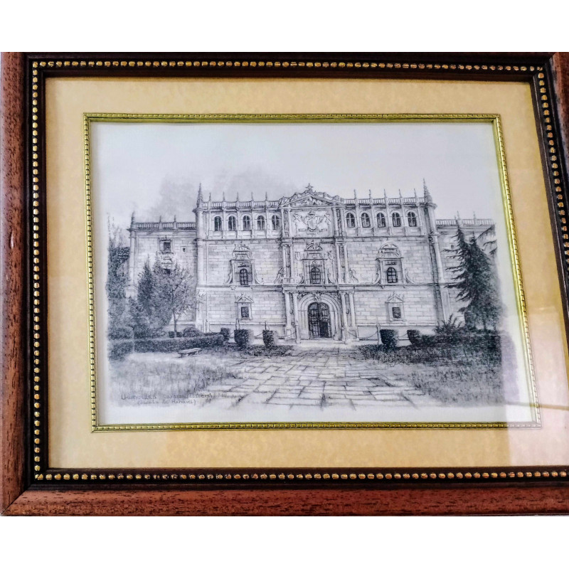 CUATRO CUADROS CON MONUMENTOS ALCALÁ DE HENARES. MADRID