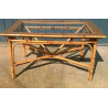 MESA DE BAMBÚ Y CRISTAL
