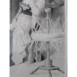 CACOPHONIE. CUADRO ESCENA MUSICO CON VIOLONCHELO Y DAMA