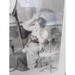 CACOPHONIE. CUADRO ESCENA MUSICO CON VIOLONCHELO Y DAMA