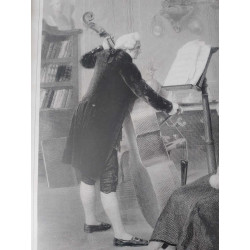 CACOPHONIE. CUADRO ESCENA MUSICO CON VIOLONCHELO Y DAMA