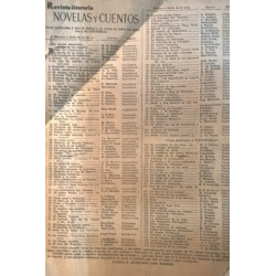 NOVELAS Y CUENTOS. REVISTAS LITERARIAS 1933
