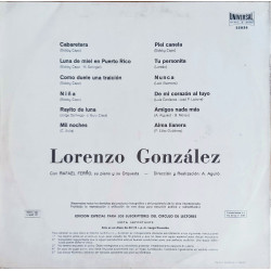 DISCO VINILO LORENZO GONZALEZ