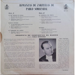 ROMANZAS DE ZARZUELAS PABLO SOROZABAL HISPAVOX.