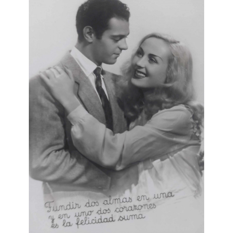FOTO POSTAL PAREJA  AÑOS 50