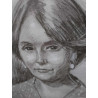 CUADRO CON DIBUJO SEÑORA  1978. PARIS