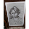 CUADRO CON DIBUJO SEÑORA  1978. PARIS