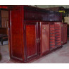 MUEBLE ANTIGUO MADERA  CON COMPARTIMENTOS