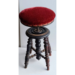 ASIENTO CIRCULAR ANTIGUO. REGULABLE EN ALTURA