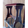 ASIENTO DE TERCIOPELO  TIPO BANCO EN MADERA .