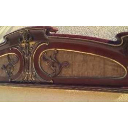 CABECERO MODERNISTA DE CAOBA. ALTO VALOR DECORATIVO