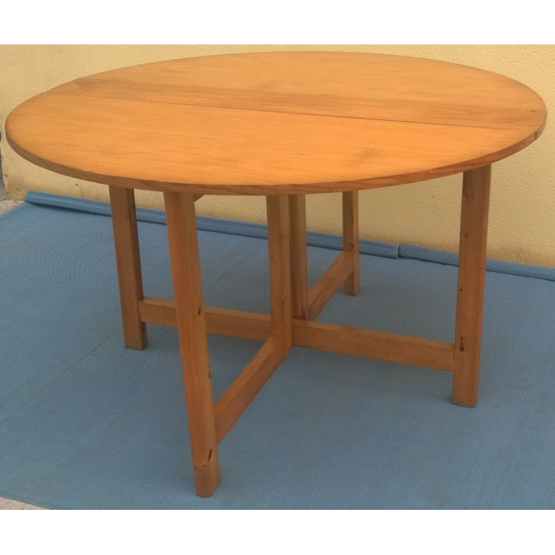 MESA CIRCULAR DE MADERA
