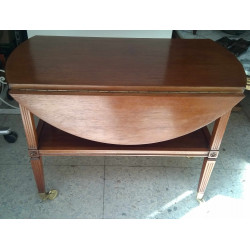 MESA DE NOGAL ANTIGUA, ALAS...