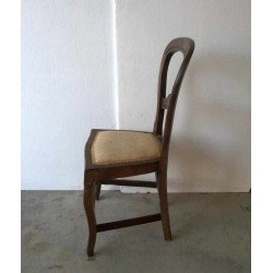 SILLAS DE ESTILO ISABELINO MADERA NOBLE CINCO UNIDADES