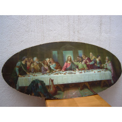 LAMINA ANTIGUA OVAL CARTÓN GRAN TAMAÑO