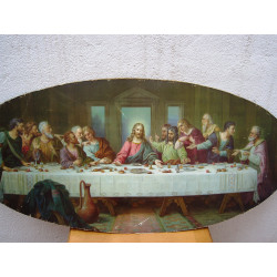 LAMINA ANTIGUA OVAL CARTÓN GRAN TAMAÑO