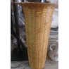 JARRÓN ANTIGUO DE FIBRA NATURAL BAMBÚ