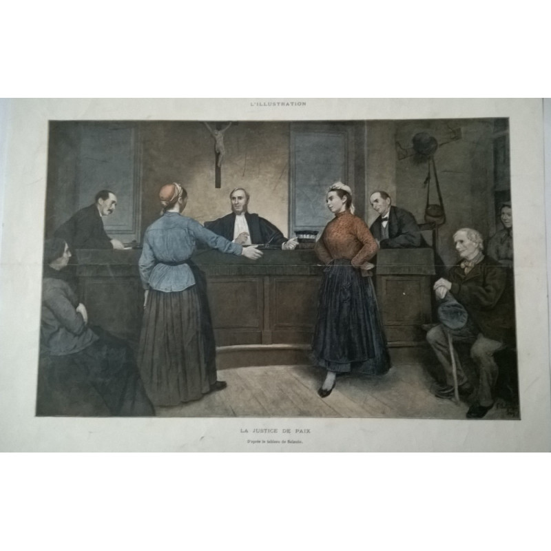 LAMINA ARTÍSTICA DE l'ILLUSTRATION. LA JUSTICE DE PAIX