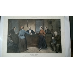 LAMINA ARTÍSTICA DE l'ILLUSTRATION. LA JUSTICE DE PAIX