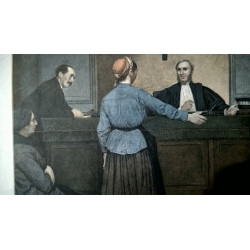 LAMINA ARTÍSTICA DE l'ILLUSTRATION. LA JUSTICE DE PAIX
