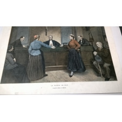 LAMINA ARTÍSTICA DE l'ILLUSTRATION. LA JUSTICE DE PAIX