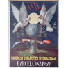 LÁMINA POSTER DEL CONGRESO EUCARÍSTICO BARCELONA 1952
