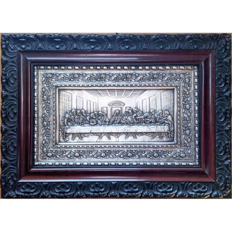 CUADRO ANTIGUO DE LA ÚLTIMA CENA DE JESUS