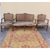 ANTIGUA SILLERÍA LUIS XV.  SOFÁ, 2 SILLONES 4 SILLAS A JUEGO. PARA RESTAURAR EN OFERTA TEMPORAL