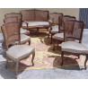ANTIGUA SILLERÍA LUIS XV.  SOFÁ, 2 SILLONES 4 SILLAS A JUEGO. PARA RESTAURAR EN OFERTA TEMPORAL