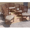 ANTIGUA SILLERÍA LUIS XV.  SOFÁ, 2 SILLONES 4 SILLAS A JUEGO. PARA RESTAURAR EN OFERTA TEMPORAL