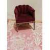 SILLON CON  PLIEGUES  EN EL RESPALDO. AÑOS 20 SEMICIRCULAR . ESTADO ORIGINAL